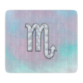 Planche À Découper Symbole Scorpio Zodiac en style perle (Devant)