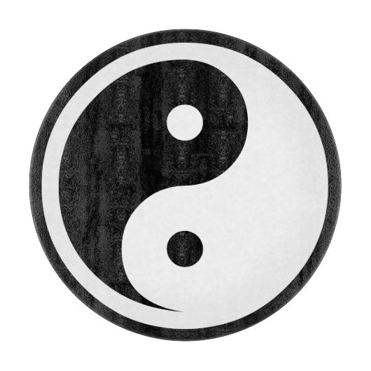 Planche À Découper Symbole Yin Yang - tatouage solide design 2 (Devant)