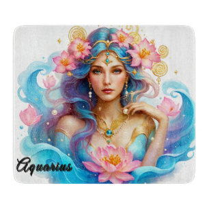 Planche À Découper Symbole Zodiaque mignon/Aquarius