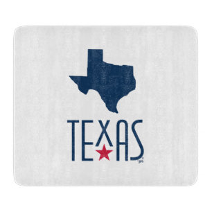Planche À Découper Symboles du Texas, Texas, bleu marine