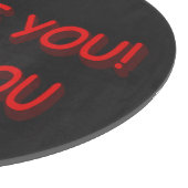 Planche À Découper Sympa Design d'expression "JE VOUS AIME !". Comman (Coin)