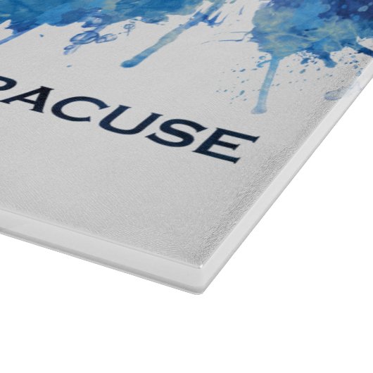 Planche À Découper Syracuse New York Skyline Blue (Coin)