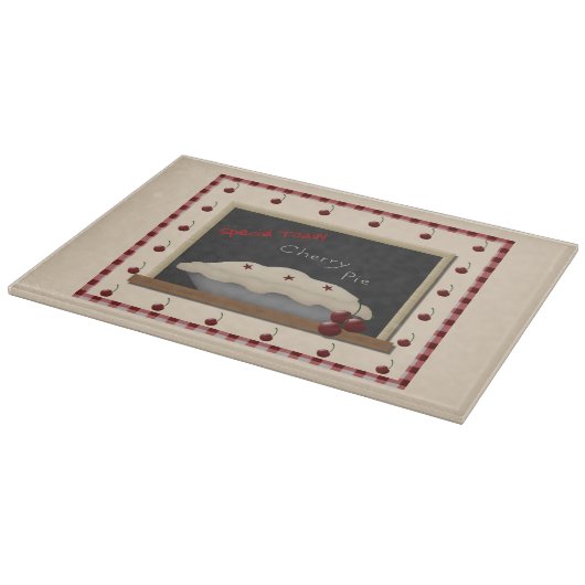 Planche À Découper Table à découper en verre à tarte cerise (Coin)