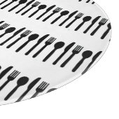Planche À Découper Table à découper en verre noir blanc (Coin)
