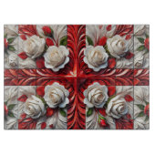 Planche À Découper Table de coupe avec Design Rose anglais (Devant)