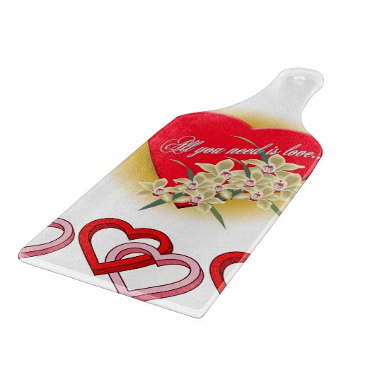 Planche À Découper Table de coupe de verre Saint-Valentin (Coin)