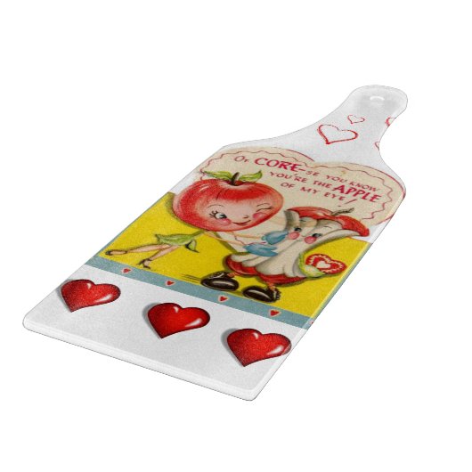 Planche À Découper Table de coupe de verre Saint-Valentin (Coin)