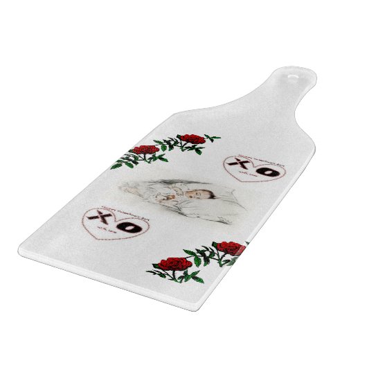 Planche À Découper Table de coupe de verre Saint-Valentin (Coin)