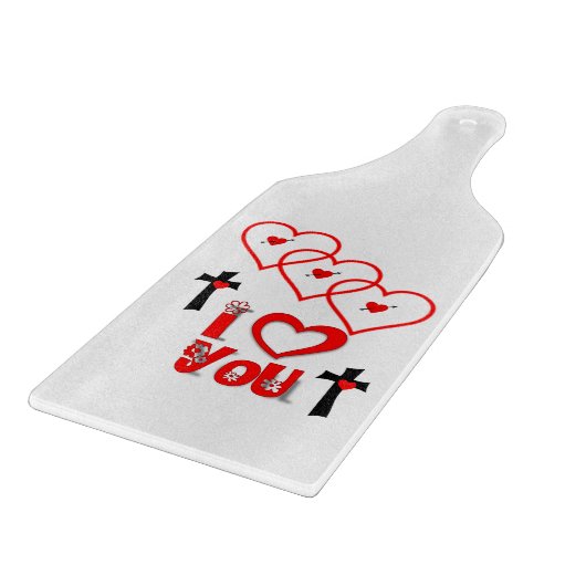 Planche À Découper Table de coupe de verre Saint-Valentin (Coin)