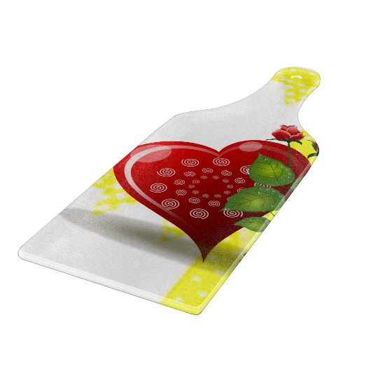 Planche À Découper Table de coupe de verre Saint-Valentin (Coin)