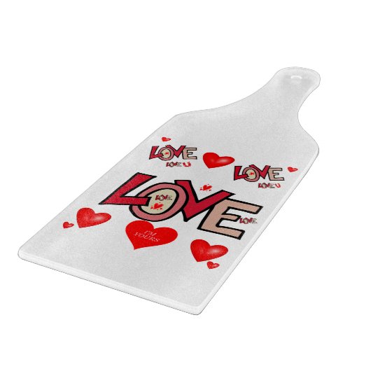 Planche À Découper Table de coupe de verre Saint-Valentin (Coin)