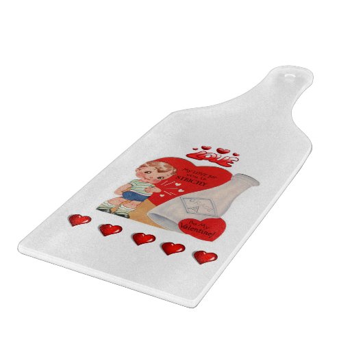 Planche À Découper Table de coupe de verre Saint-Valentin (Coin)