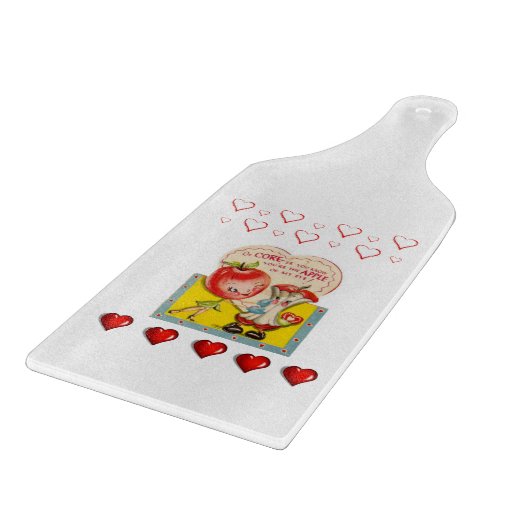 Planche À Découper Table de coupe de verre Saint-Valentin (Coin)