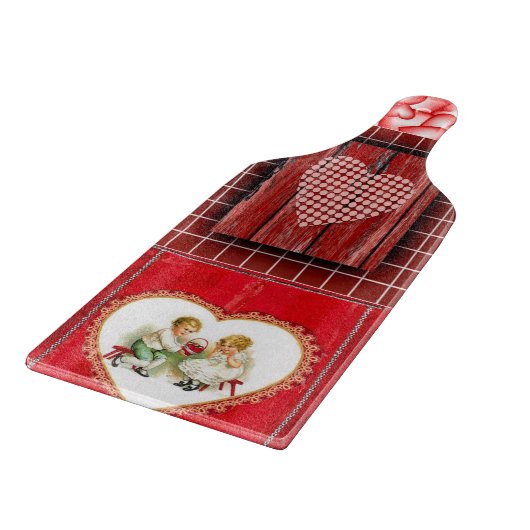 Planche À Découper Table de coupe de verre Saint-Valentin (Coin)