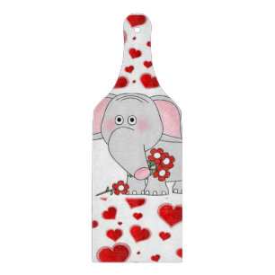 Planche À Découper Table de coupe de verre Saint-Valentin Eléphant