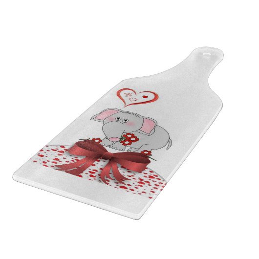 Planche À Découper Table de coupe de verre Saint-Valentin Eléphant (Coin)