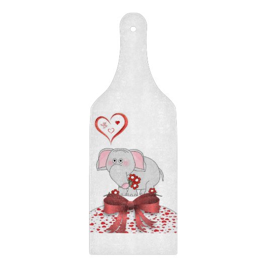 Planche À Découper Table de coupe de verre Saint-Valentin Eléphant (Devant)