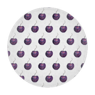 Planche À Découper Table de coupe en verre cerise