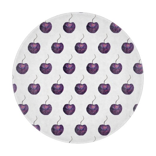 Planche À Découper Table de coupe en verre cerise (Devant)