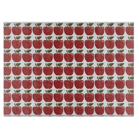 Planche À Découper Table de coupe en verre de pomme (Devant)