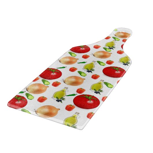 Planche À Découper Table de coupe en verre de tomate (Coin)