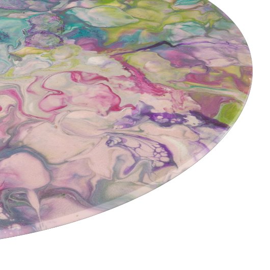 Planche À Découper Table de coupe en verre rond (Coin)