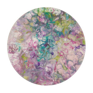 Planche À Découper Table de coupe en verre rond