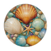 Planche À Découper Table de coupe ronde en verre Costal Delight (Devant)