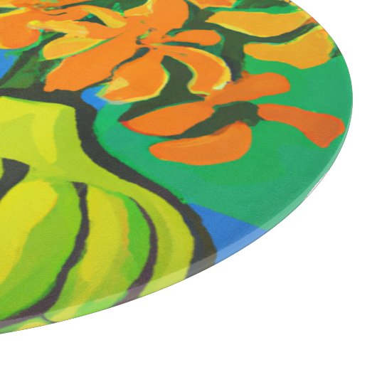 Planche À Découper Table de coupe ronde tropicale (Coin)