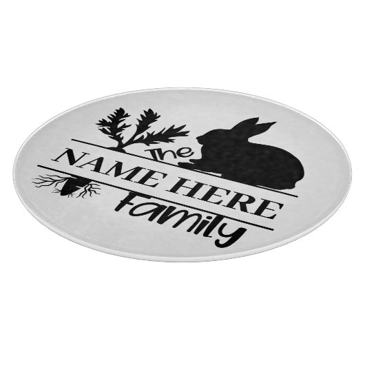 Planche À Découper Table de découpe de monogramme de lapin (Coin)