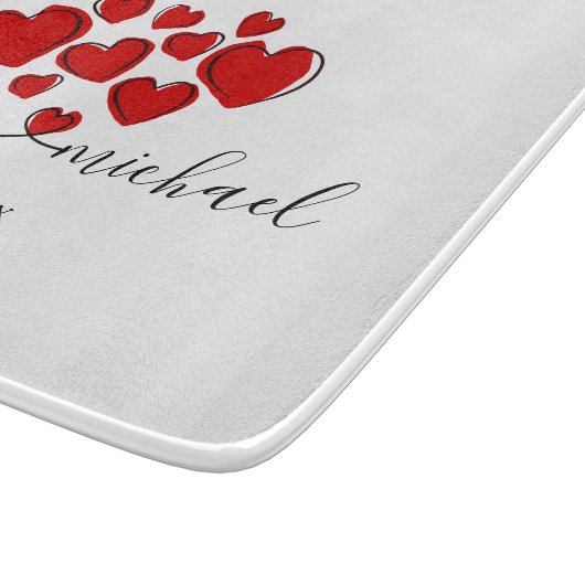 Planche À Découper Table de découpe en verre de Mariage romantique (Coin)