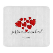 Planche À Découper Table de découpe en verre de Mariage romantique (Devant)