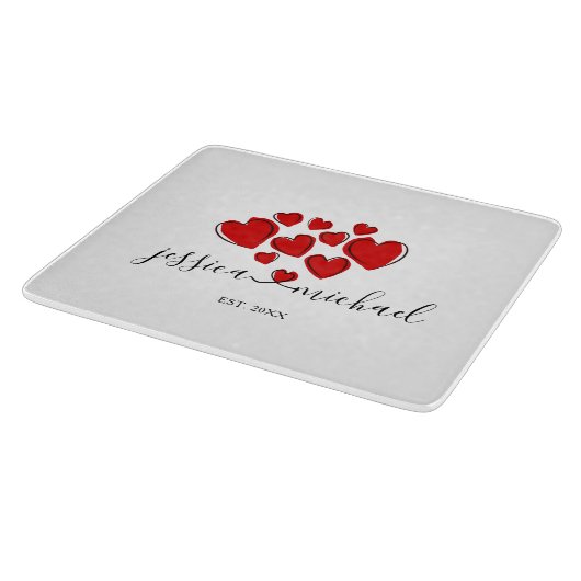 Planche À Découper Table de découpe en verre de Mariage romantique (Coin)