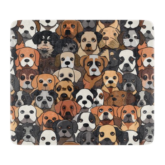 Planche À Découper Table de découpe Motif de chiot (Devant)