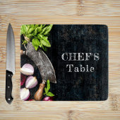 Planche À Découper Table du chef cuisine rustique texte de la nourrit