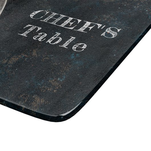 Planche À Découper Table du chef cuisine rustique texte de la nourrit (Coin)