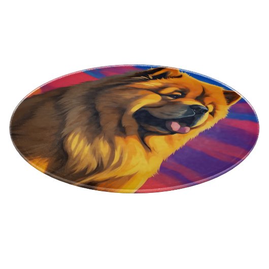 Planche À Découper Tableau Chow Chow (Coin)