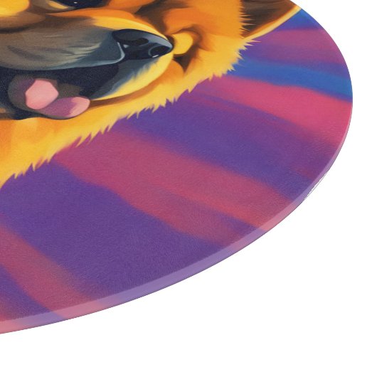 Planche À Découper Tableau Chow Chow (Coin)