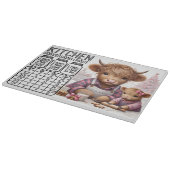 Planche À Découper Tableau de conversion de vache mignonne et bébé (Coin)