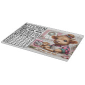Planche À Découper Tableau de conversion de vache mignonne et bébé (Coin)