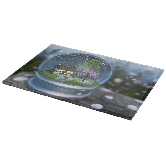 Planche À Découper Tableau de coupe Cherry Blossom Globe (Coin)