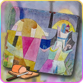 Planche À Découper TABLEAU DE COUPE - Colonnes noires dans un paysage