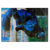 Planche À Découper Tableau de coupe de chats "noir" de l'art photo né (Devant)