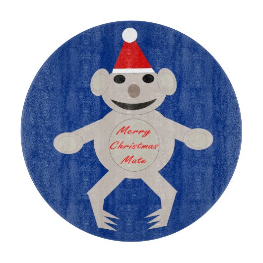 Planche À Découper Tableau de coupe de l'ours Koala de Noël australie (Devant)