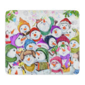 Planche À Découper Tableau de coupe de Noël Snowman Party (Devant)