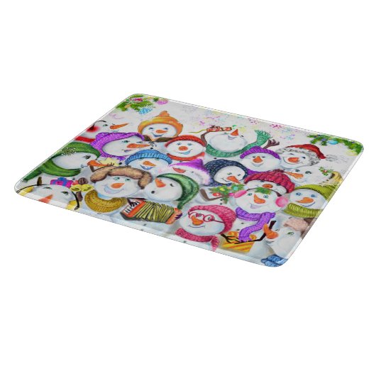 Planche À Découper Tableau de coupe de Noël Snowman Party (Coin)