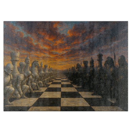 Planche À Découper Tableau de coupe d'échecs (Devant)