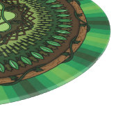 Planche À Découper Tableau de coupe en verre Mandala Earth (Coin)