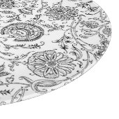 Planche À Découper Tableau de coupe floral noir (Coin)