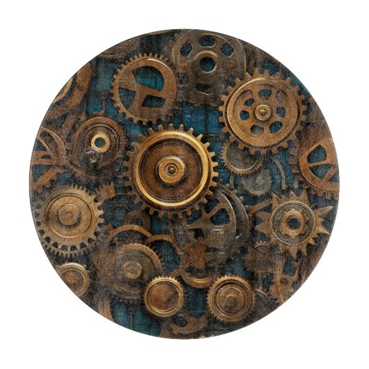 Planche À Découper Tableau de coupe Motif des engrenages (Devant)